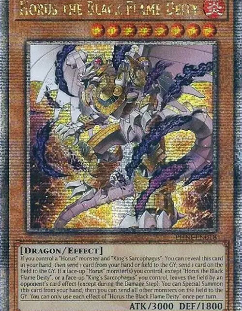 Horus the Black Flame Deity [PHNI-EN018] Quarter Century Secret Rare