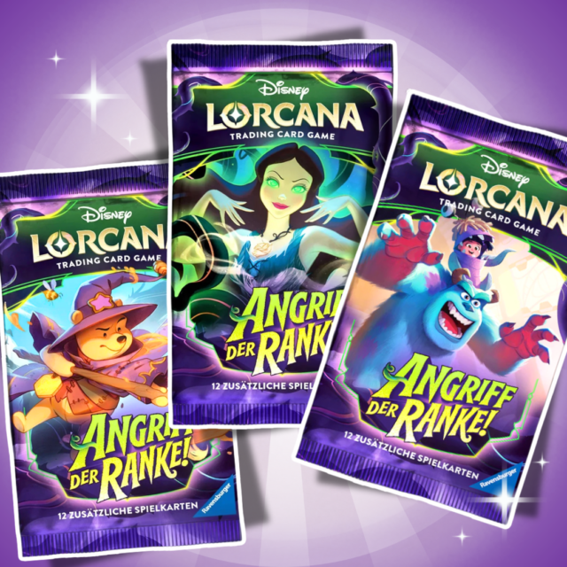 3x Disney Lorcana Set 13 Angriff der Ranke! Booster Deutsch – 3 Boosterpacks mit je 12 Karten