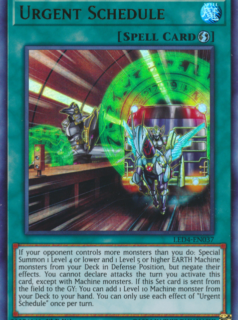 Urgent Schedule [LED4-EN037] Ultra Rare