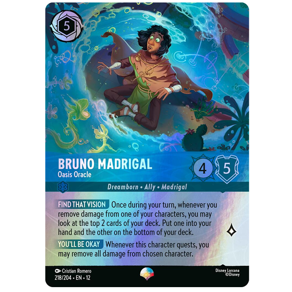 Disney Lorcana TCG - Bruno Madrigal Oasis Oracle - 218/204 - Epic