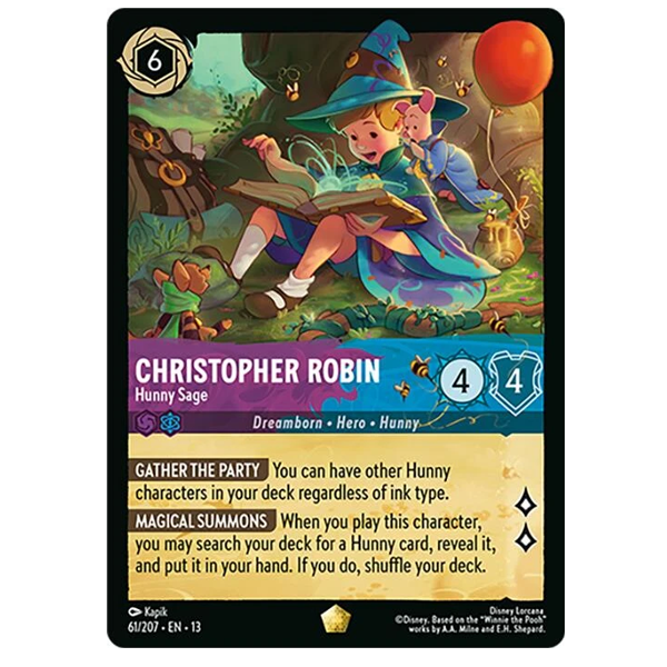 Disney Lorcana TCG - Christopher Robin Hunny Sage - 61/204