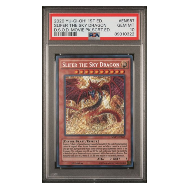 2020 YU-GI-OH! THE DARK SIDE OF DIMENSIONS MOVIE PACK SECRET EDITION #ENS57 SLIFER THE SKY DRAGON D.S.O.D. MOVIE PK.SCRT.ED.