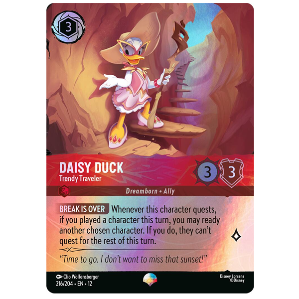 Disney Lorcana TCG - Daisy Duck Trendy Traveler - 216/204 - Epic