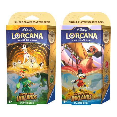 Disney Lorcana TCG Into the Inklands Starter Decks Ruby & Sapphire (Pair)