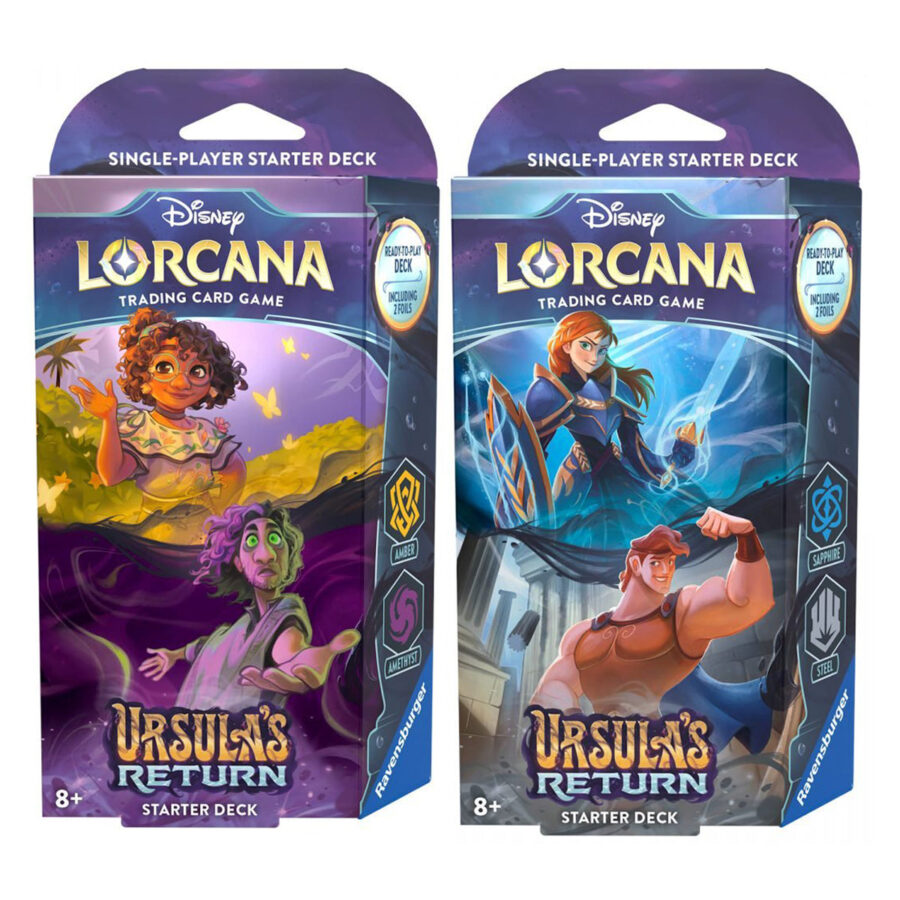 Disney Lorcana TCG Ursula's Return Starter Decks Amber & Sapphire (Pair)