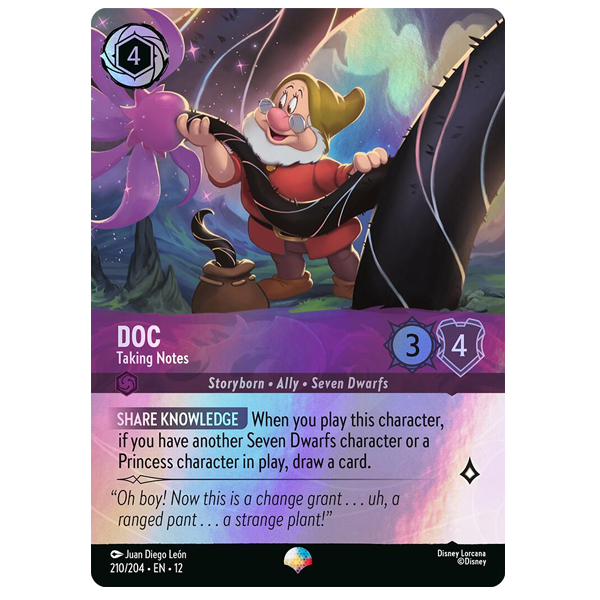 Disney Lorcana TCG - Doc Taking Notes - 210/204 - Epic