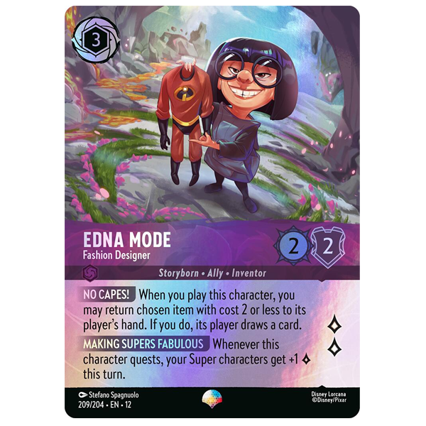 Disney Lorcana TCG - Edna Mode Fashion Designer - 209/204 - Epic