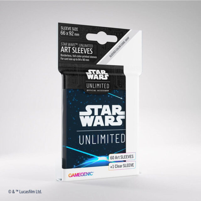 Star Wars: Unlimited Art Sleeves - Standard Size - 60ct - Space Blue - Releases March 8, 2024