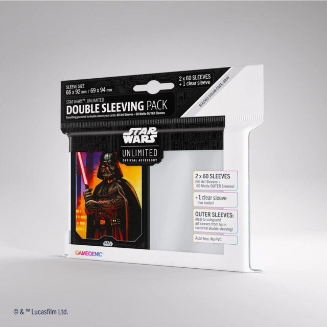 Star Wars: Unlimited Double Sleeving Pack - Darth Vader - 120ct - Releases March 8, 2024