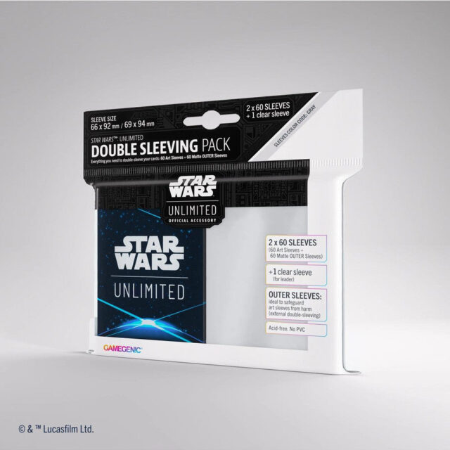 Star Wars: Unlimited Double Sleeving Pack - Space Blue - 120ct - Releases March 8, 2024