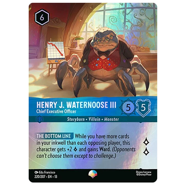 Disney Lorcana TCG - Henry J. Waternoose III Chief Executive Officer - 220/207 - Epic