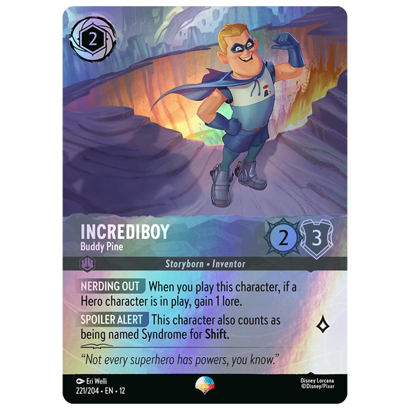 Disney Lorcana TCG - Incrediboy Buddy Pine - 221/204 - Epic