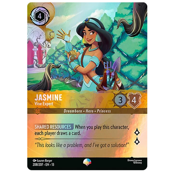 Disney Lorcana TCG - Jasmine Vine Expert - 208/207 - Epic
