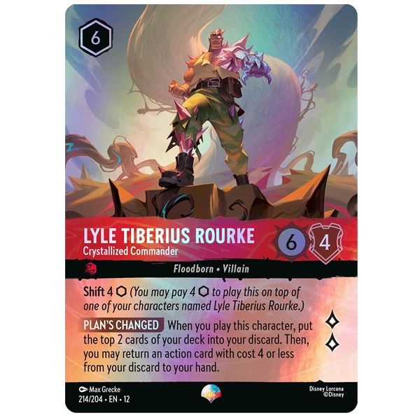 Disney Lorcana TCG - Lyle Tiberius Rourke Crystallized Commander - 214/204 - Epic