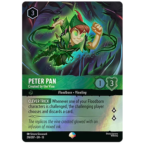 Disney Lorcana TCG - Peter Pan Created by the Vine - 216/207 - Epic