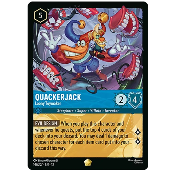 Disney Lorcana TCG - Quackerjack Loony Toymaker - 147/204