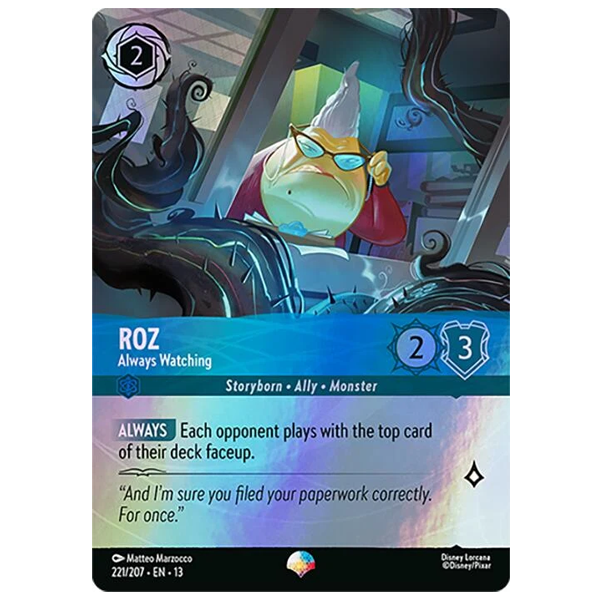 Disney Lorcana TCG - Roz Always Watching - 221/207 - Epic