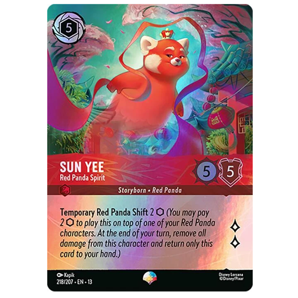 Disney Lorcana TCG - Sun Yee Red Panda Spirit - 218/207 - Epic