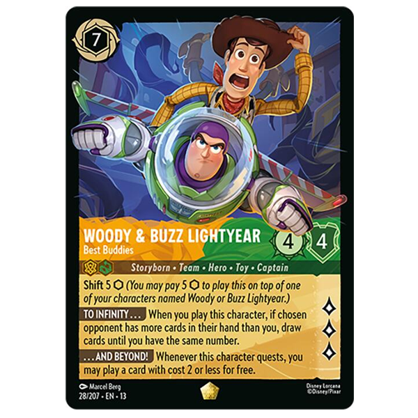 Disney Lorcana TCG - Woody & Buzz Lightyear Best Buddies  - 28/204