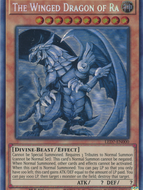 The Winged Dragon of Ra (Ghost Rare) [LED7-EN000] Ghost Rare