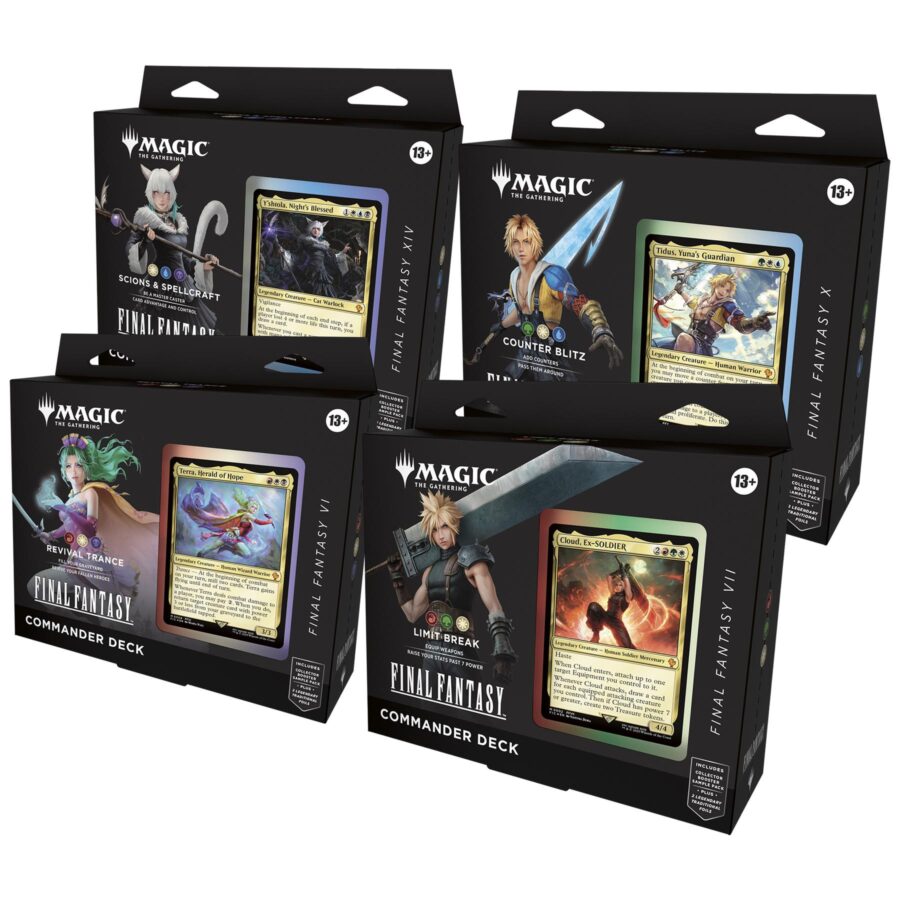 Magic the Gathering Final Fantasy Commander 4-Deck Case